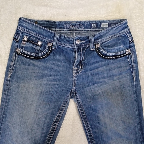 Miss Me Jeans size 28 Boot Cut Distressed - Picture 3 of 15